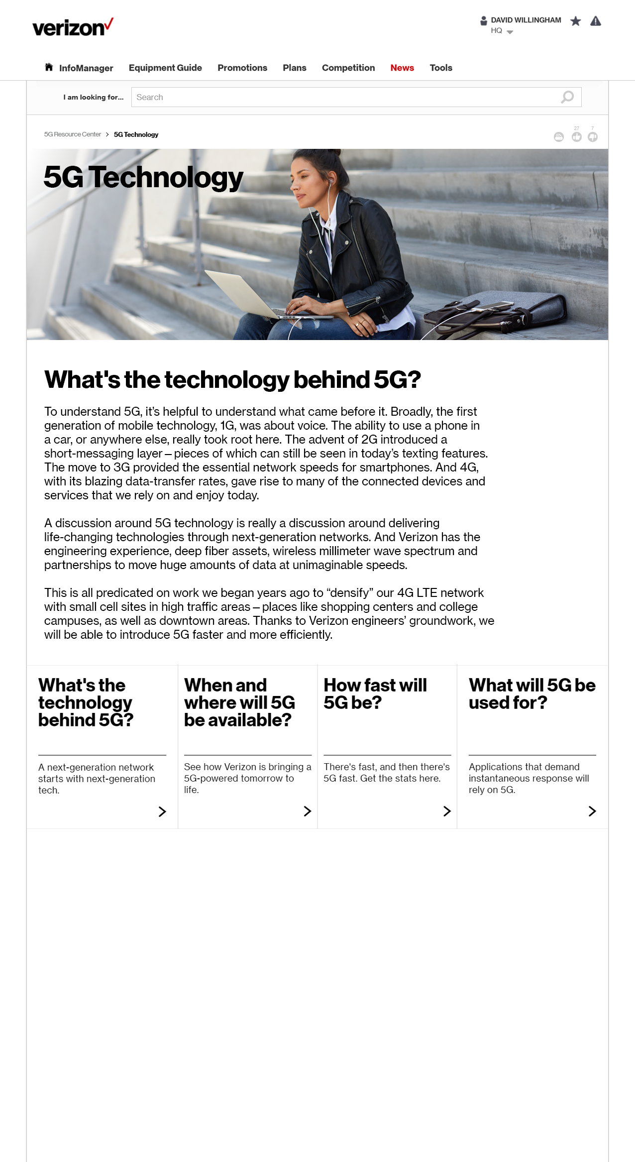 Second page of the 5G resource center