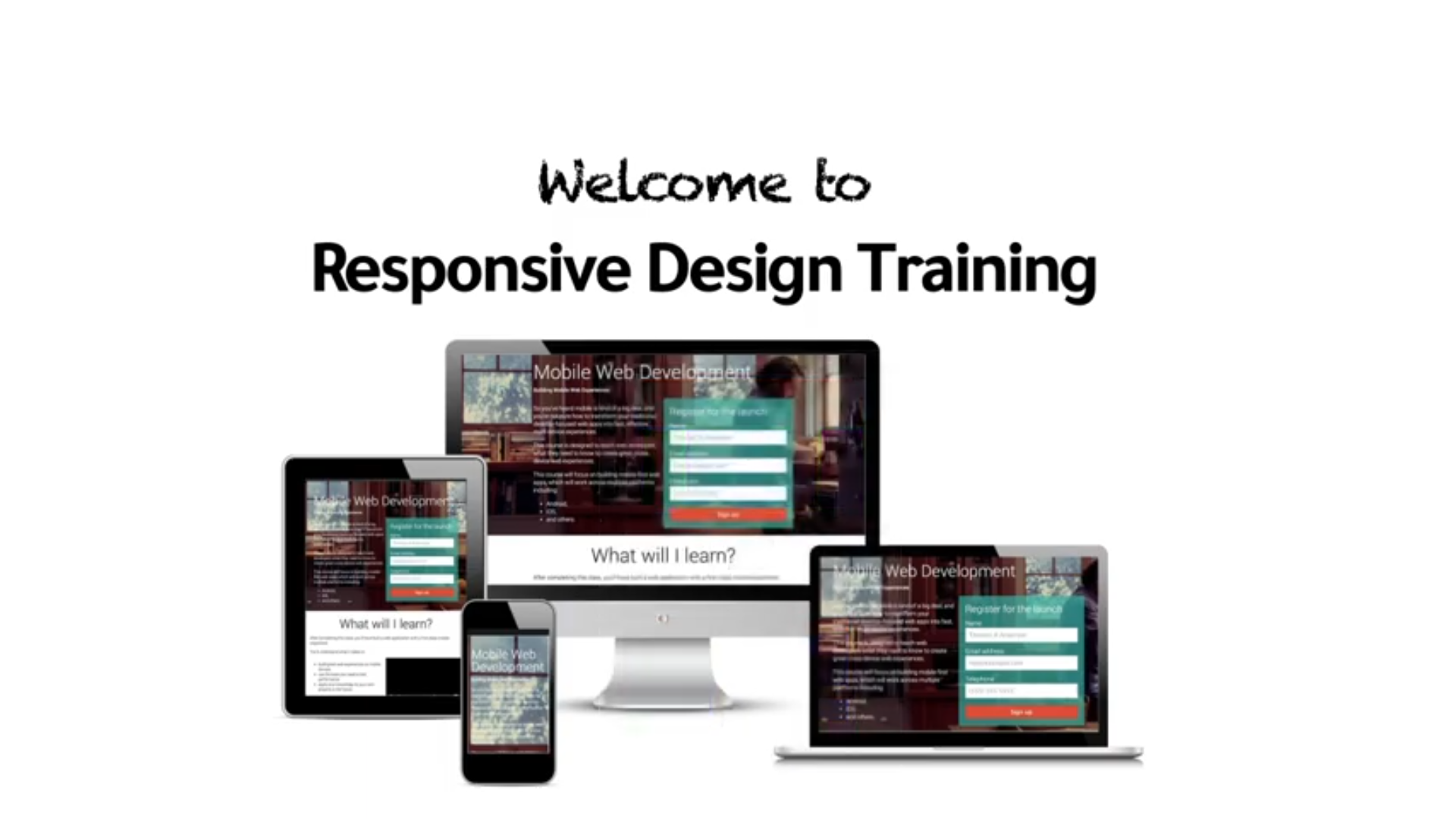 Screen shot from Responsive Design Course
